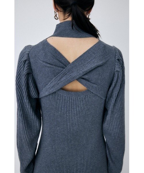 【セール】BACK CROSS KNIT ドレス（ワンピース）｜MOUSSY（マウジー）