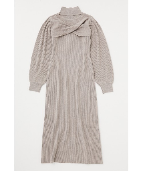 【セール】BACK CROSS KNIT ドレス（ワンピース）｜MOUSSY（マウジー）