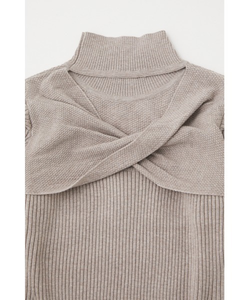 【セール】BACK CROSS KNIT ドレス（ワンピース）｜MOUSSY（マウジー）