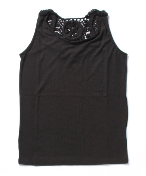 チャイハネ（チャイハネ）の「【チャイハネ】クロシェタンクトップ（タンクトップ・レディース・カーキ/ホワイト/ブラック/ベージュ・FREE）」の2枚目の写真