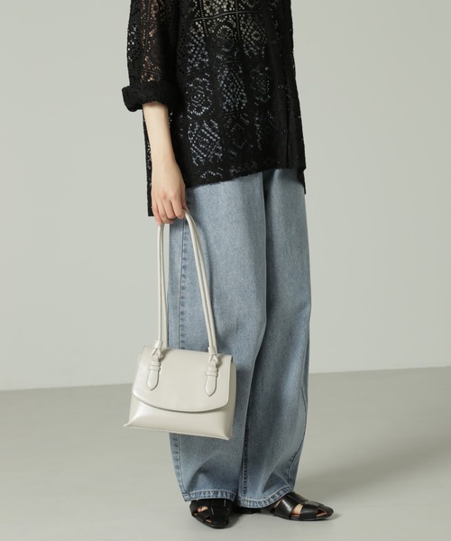 FREE'S MART（フリーズマート）の「◆ロングショルダーバッグ（ショルダーバッグ・レディース・ホワイト/ブラック/グリーン・ﾌﾘ-）」の7枚目の写真