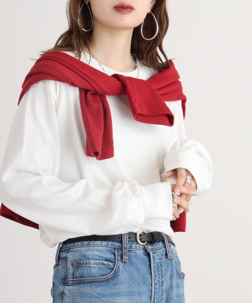 atONE(アットワン)の「atONE プチハイネックロングスリーブプルオーバー 長袖(Tシャツ/カットソー・レディース・ブラック/グレイッシュベージュ/杢グレー/オフホワイト/モカ・M/L/LL/4L/3L)」の1枚目の写真