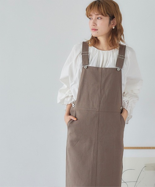 titivate（ティティベイト）の「Iﾗｲﾝｻﾛﾍﾟｯﾄ/ｼﾞｬﾝﾊﾟｰｽｶｰﾄ（ジャンパースカート・レディース・アイボリー/オリーブ/チャコール・S/M）」の11枚目の写真