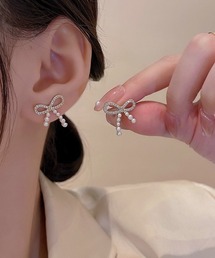 LAC-VERT（ラック・ヴェール）の「リボンパールピアス（ピアス（両耳用））」