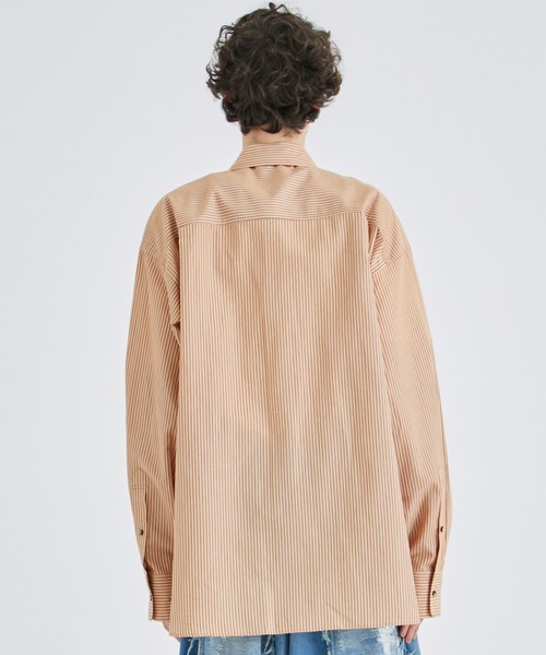 TAUPE（トープ）の「Mesh Pocket Stripe shirts（シャツ/ブラウス・メンズ・サックスブルー/イエロー・2/3）」の9枚目の写真