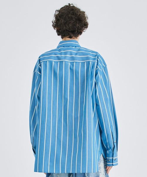 TAUPE（トープ）の「Mesh Pocket Stripe shirts（シャツ/ブラウス・メンズ・サックスブルー/イエロー・2/3）」の19枚目の写真