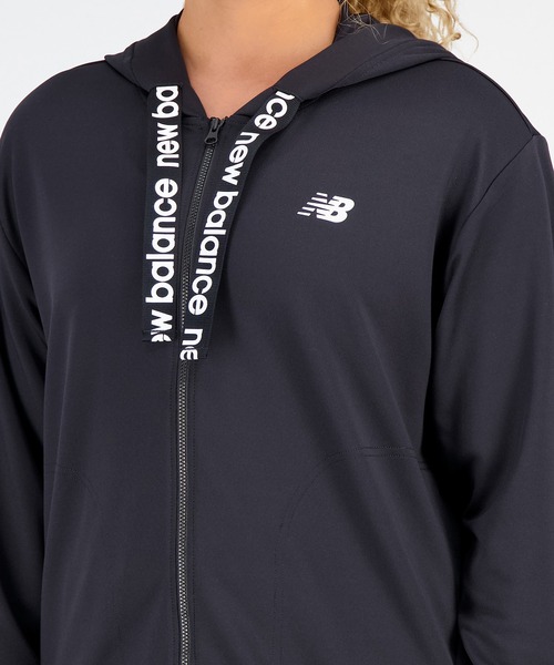 NEW BALANCE（ニューバランス）の「Relentless テリーフルジップフーディー（パーカー・レディース・ブラック/アイボリー・SMALL/LARGE/MEDIUM/X-LARGE）」の10枚目の写真