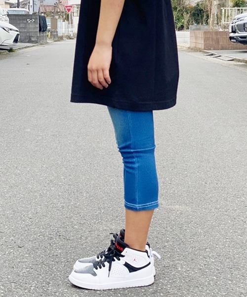 Ampersand（アンパサンド）の「Ampersand/アンパサンド ニットレギンス 7分丈（デニムパンツ・キッズ・ベージュ/ネイビー/ラベンダー/ブルー/カーキ・140/120/130）」の11枚目の写真