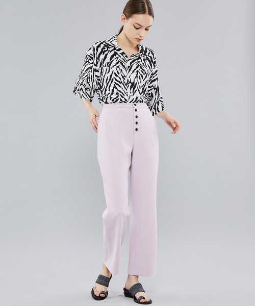 FEMMENT（ファモン）の「【FEMMENT/ファモン】《STUDIOUS別注》フロントボタンパンツ（スラックス・レディース・カーキ/ピンク系その他・1/2）」の13枚目の写真