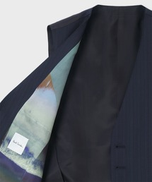 新品【ポールスミス】シャドーストライプ 6Bベスト テーラードジレ 紺 S Paul Smith（ポールスミス）の「シャドーストライプ 6Bベスト
