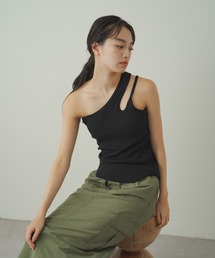 earthy | リブワンショルデザインタンクトップ(タンクトップ)