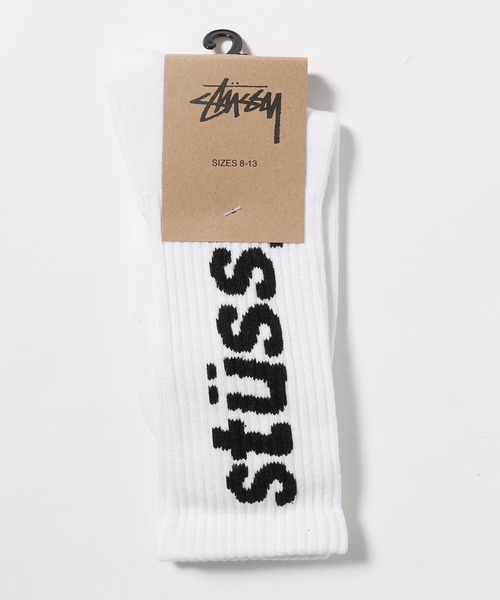 STUSSY（ステューシー）の「STUSSY/ステューシー HELVETICA CREW SOCKS 靴下（ソックス/靴下・メンズ・ホワイト×ブラック/ブラック×イエロー/ホワイト×グリーン/ホワイト×ピンク/ブラウン/ホワイト系/ブルー/ピンク/レッド・ONE SIZE）」の17枚目の写真