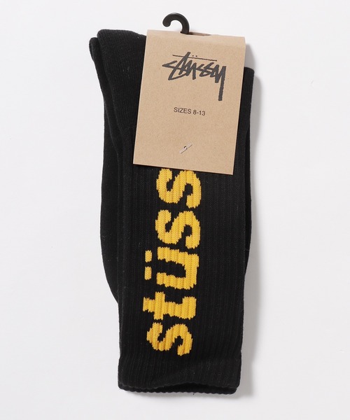 STUSSY（ステューシー）の「STUSSY/ステューシー HELVETICA CREW SOCKS 靴下（ソックス/靴下・メンズ・ホワイト×ブラック/ブラック×イエロー/ホワイト×グリーン/ホワイト×ピンク/ブラウン/ホワイト系/ブルー/ピンク/レッド・ONE SIZE）」の13枚目の写真