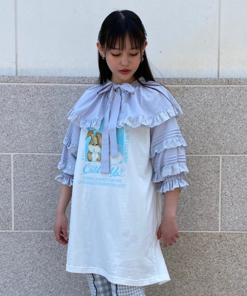 Candy Stripper(キャンディストリッパー)の「CANDY'S BUNNY BIGBIG Tシャツ(Tシャツ/カットソー・レディース・ブラック/ライトブルー/オフホワイト/ライトピンク・2)」の12枚目の写真