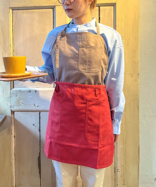 THE BAREFOOT（ベアフット）の「２WAY バイカラー エプロン APRON FK7158 BMI（エプロン・レディース・ベージュ/オレンジ/グリーン系・FREE）」の13枚目の写真