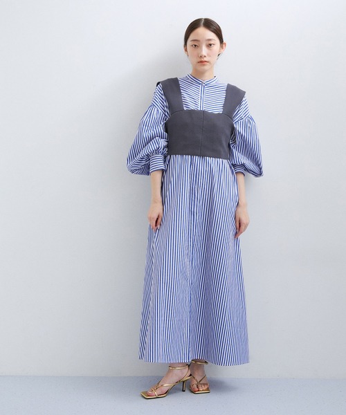 24SS アダムエロペ FEMME サステナブルビスチェニットワンピース 楽天市場】【サステナブル】ビスチェニットワンピース