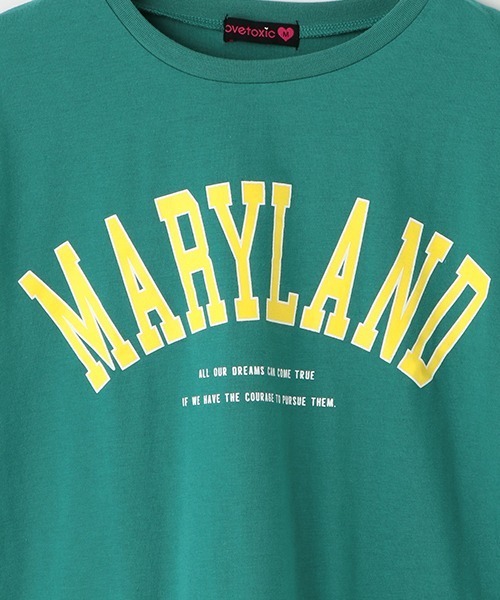LOVETOXIC(ラブトキシック)の「カレッジロゴ990半T(Tシャツ/カットソー・キッズ・グリーン/ベージュ/サックスブルー/オフホワイト/ブラック・M/L/S/SS)」の10枚目の写真