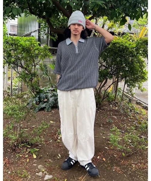 Sasquatchfabrix. ニット 短丈 ハーフジップ シャツ ポロシャツ