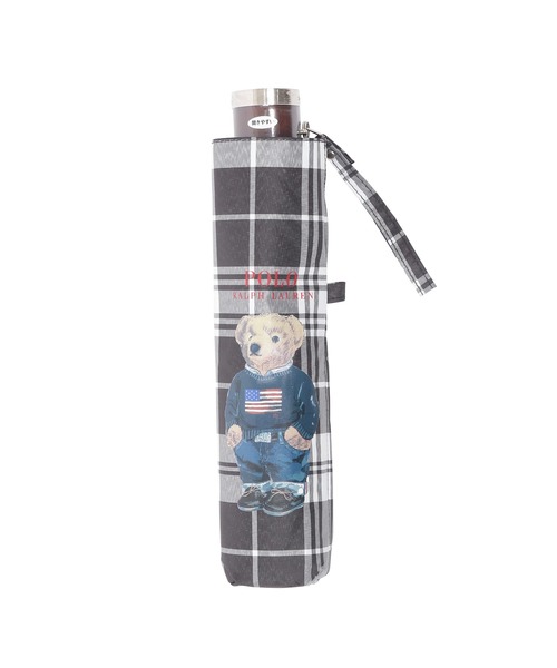 新品　ポロラルフローレン　折り畳み傘　雨天兼用　ポロベア　チェック　UVカット POLO RALPH LAUREN（ポロ ラルフ ローレン）の「遮光 晴雨兼用