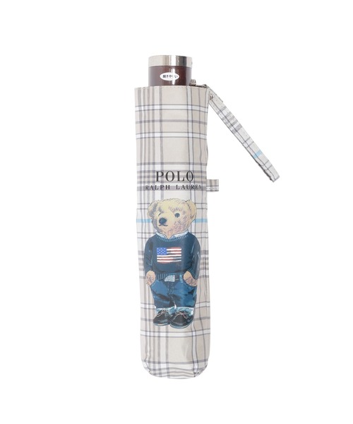 POLO RALPH LAUREN ポロベア チェック柄 晴雨兼用折りたたみ日傘 POLO RALPH LAUREN 傘 遮光 晴雨兼用日傘 チェック BEAR