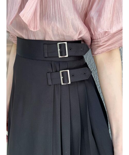 EATME（イートミー）の「サイドプリーツアシンメトリースカート（スカート・レディース・ブラック/ベージュ/その他1・SMALL/MEDIUM）」の14枚目の写真