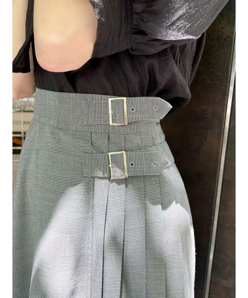 EATME（イートミー）の「サイドプリーツアシンメトリースカート（スカート・レディース・ブラック/ベージュ/その他1・SMALL/MEDIUM）」の8枚目の写真