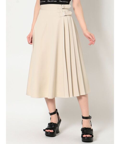 EATME（イートミー）の「サイドプリーツアシンメトリースカート（スカート・レディース・ブラック/ベージュ/その他1・SMALL/MEDIUM）」の15枚目の写真