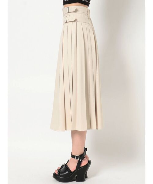 EATME（イートミー）の「サイドプリーツアシンメトリースカート（スカート・レディース・ブラック/ベージュ/その他1・SMALL/MEDIUM）」の7枚目の写真