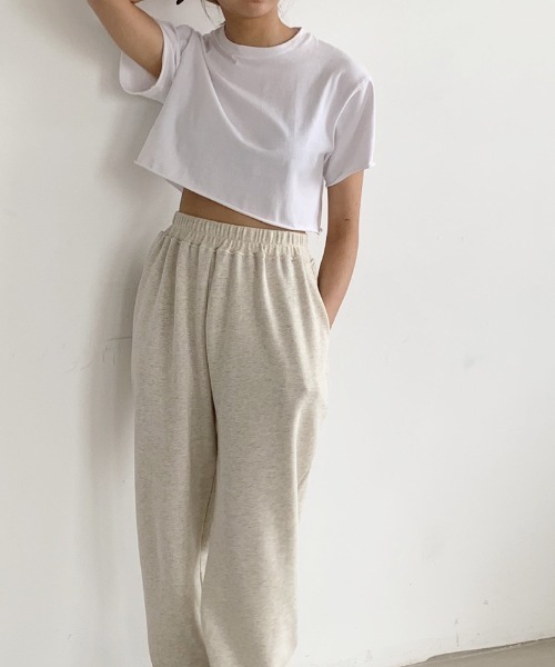 Miniministore(ミニミニストア)の「夏の新作 大人気チビT クロップド 半袖Tシャツ(Tシャツ/カットソー・レディース・チャコール/ブラック/ホワイト・FREE)」の14枚目の写真