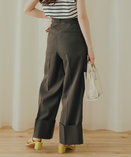 SENSE OF PLACE by URBAN RESEARCH（センスオブプレイスバイアーバンリサーチ）の「センタープレスダブルワイドパンツ（その他パンツ・レディース・カーキ/ベージュ/チャコールグレー・MEDIUM/SMALL）」の12枚目の写真