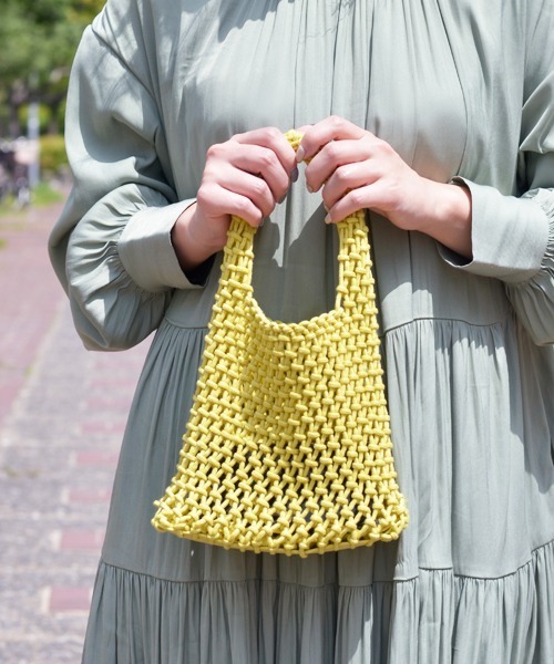 Fun & Daily（ファンアンドデイリー）の「F&D : コットンロープハンドバッグ（かごバッグ・レディース・ブラウン/イエロー/グリーン/ホワイト/ブラック・FREE）」の9枚目の写真