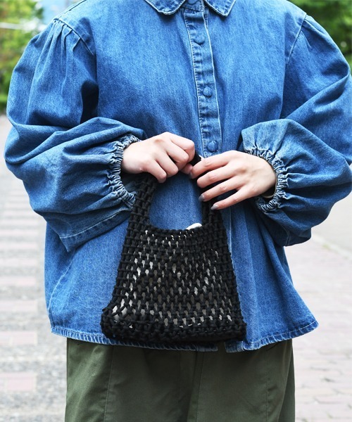 Fun & Daily（ファンアンドデイリー）の「F&D : コットンロープハンドバッグ（かごバッグ・レディース・ブラウン/イエロー/グリーン/ホワイト/ブラック・FREE）」の13枚目の写真