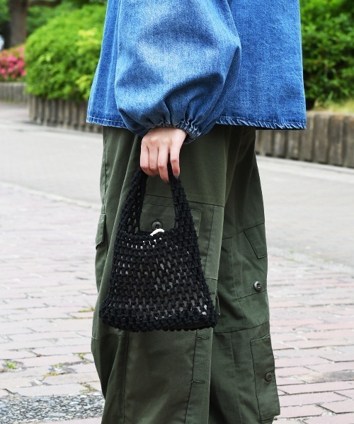 Fun & Daily（ファンアンドデイリー）の「F&D : コットンロープハンドバッグ（かごバッグ・レディース・ブラウン/イエロー/グリーン/ホワイト/ブラック・FREE）」の15枚目の写真