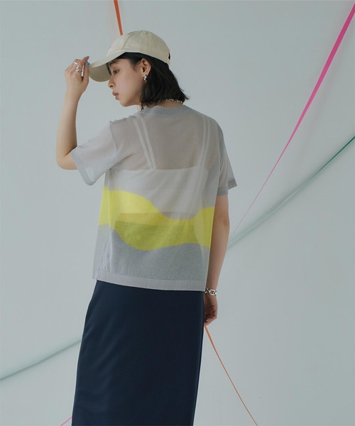 miette(ミエット)の「配色ニュアンスラインシアートップス(ニット/セーター・レディース・ブラック/ライトグレー/オフホワイト・FREE)」の11枚目の写真