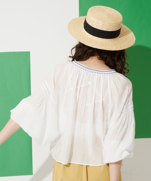 ユナイテッドアローズ【美品】刺繍スモックブラウス UNITED ARROWS（ユナイテッドアローズ） ブラウス シャツ ビック