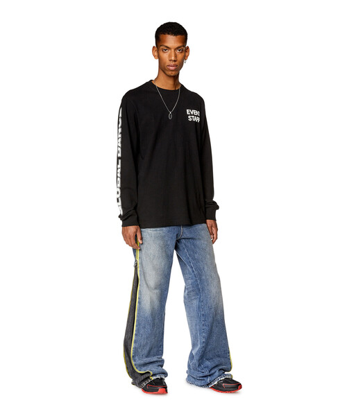 DIESEL（ディーゼル）の「メンズ Tシャツ レギュラーフィット 長袖 グラフィック バックプリント（Tシャツ/カットソー・メンズ・ホワイト系その他/ブラック・X-SMALL/X-LARGE/XXX-LARGE/MEDIUM/LARGE/XX-LARGE/SMALL）」の14枚目の写真