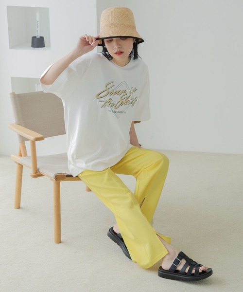 LOWRYS FARM（ローリーズファーム）の「USEDツアーTSS　908136（Tシャツ/カットソー・レディース・ホワイト/チャコールグレー/オフホワイト/イエロー/アイボリー/グレー系その他・FREE）」の13枚目の写真