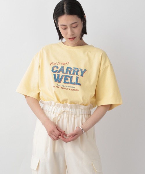 LOWRYS FARM（ローリーズファーム）の「USEDツアーTSS　908136（Tシャツ/カットソー・レディース・ホワイト/チャコールグレー/オフホワイト/イエロー/アイボリー/グレー系その他・FREE）」の9枚目の写真