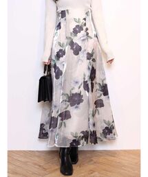 MERCURYDUO | 分繊ビックフラワーフレアフレアスカート(スカート)
