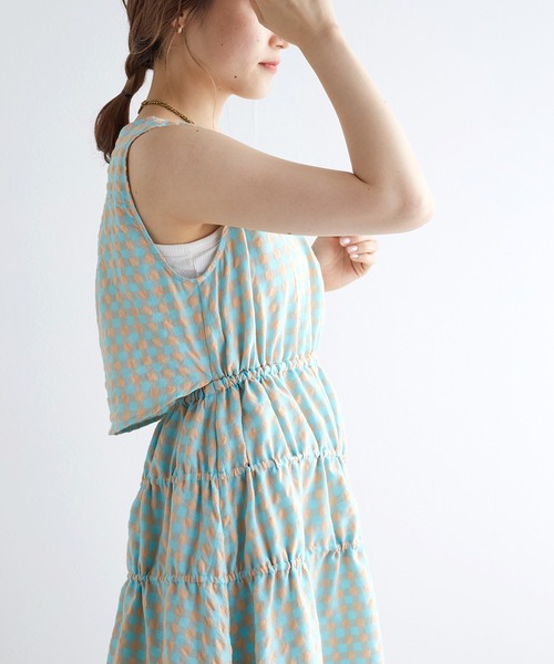 DOUBLE STANDARD CLOTHING ノースリーブチェックワンピース DOUBLE STANDARD CLOTHING ノースリーブチェックワンピース DSC