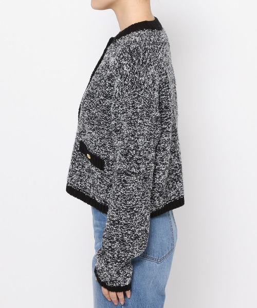LOWRYS FARM（ローリーズファーム）の「ツイードカーディガンロングスリーブ　968107（カーディガン/ボレロ・レディース・ブラック/パープル/アイボリー・FREE）」の21枚目の写真