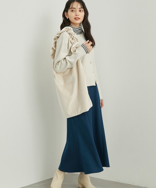 ROPE' PICNIC（ロペピクニック）の「RENU/ゴールドボタンカーディガン（カーディガン/ボレロ・レディース・オレンジ/キナリ/ネイビー/ブルー・38）」の5枚目の写真