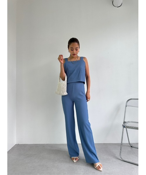 TRUNC（トランクエイティーエイト）の「Smooth Rib Short Tops（キャミソール・レディース・ブラック/ブルー/アイボリー・FREE）」の7枚目の写真