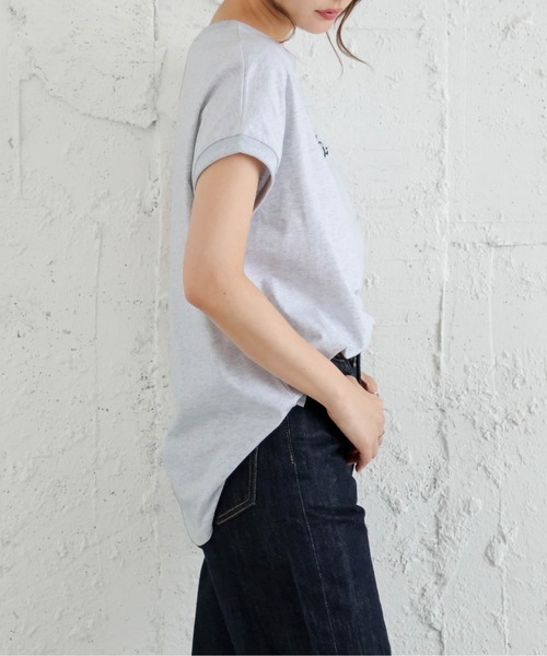 SUGAR BISKET（シュガービスケット）の「シンプル刺繍ロゴＴ（Tシャツ/カットソー・レディース・ミント/ブラック/ライトグレー/ホワイト・フリー）」の17枚目の写真
