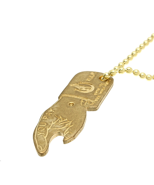 ヒステリックグラマー　真鍮チェーン ＋ 真鍮YOU PAY ペンダントトップ HYSTERIC GLAMOUR（ヒステリックグラマー）の「YOU PAY