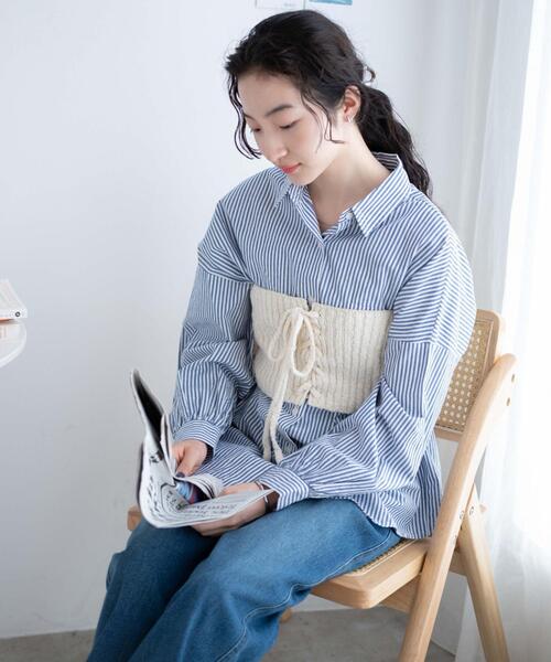 WEGO（ウィゴー）の「WEGO/マルチウェイレースアップベアトップ（チューブトップ・レディース・ブラック/オフホワイト・FREE）」の14枚目の写真