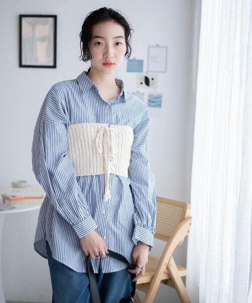 WEGO（ウィゴー）の「WEGO/マルチウェイレースアップベアトップ（チューブトップ・レディース・ブラック/オフホワイト・FREE）」の7枚目の写真