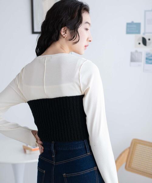 WEGO（ウィゴー）の「WEGO/マルチウェイレースアップベアトップ（チューブトップ・レディース・ブラック/オフホワイト・FREE）」の17枚目の写真