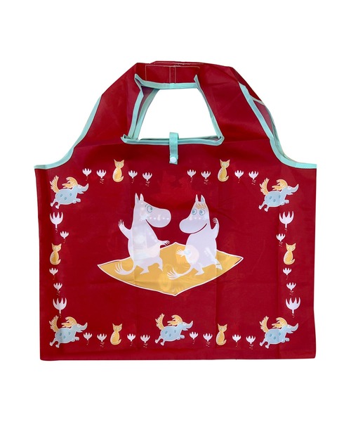 MOOMIN(ムーミン)の「【 MOOMIN 】 くるくるショッピングバッグA(エコバッグ/サブバッグ・レディース・ブルー/レッド/ワインレッド・FREE)」の1枚目の写真