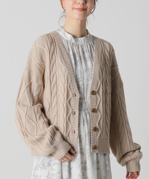 ジャックバニー 薄手カーディガン ニット 6 グレーベージュ ジャック